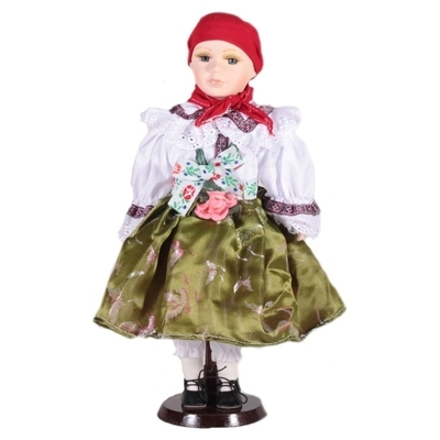 Doll porcelánová panenka Gira 40 cm v lidovém kroji - 1