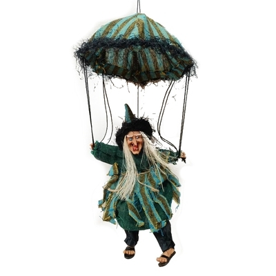 Závěsná čarodějnice na deštníku Alžběta sv. modrá