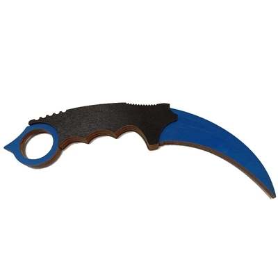 Dřevěný nůž Karambit Goro modrý