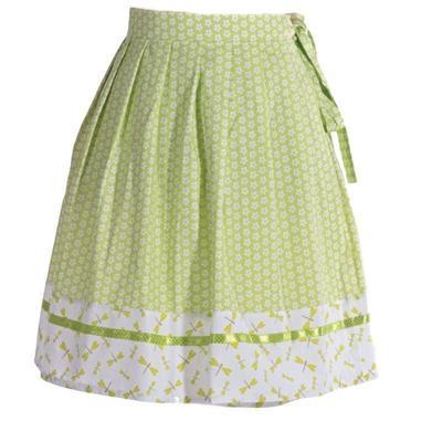 Zelená zavinovací sukně Katey s vážkami - 1