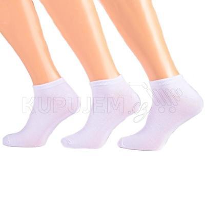 Pánské nízké bílé ponožky z bambusu I4b, 40-44