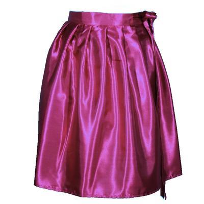 Tmavě růžová saténová zavinovací sukně Victorie - 1