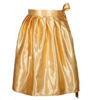 Zlatá saténová zavinovací sukně Victorie - 1