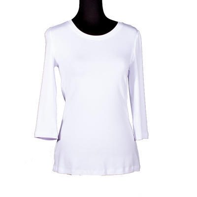 Bílé tričko s midi rukávem Kristin - 1