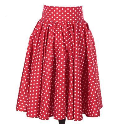 Retro dámska sukňa Red červený puntík - 1