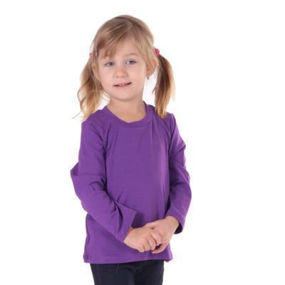 Detské tričko dlhý rukáv Marlen fialové od 98-116 - 1