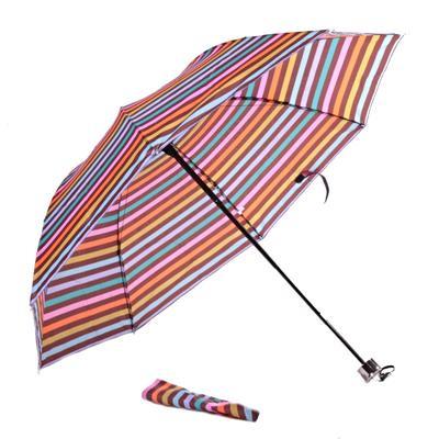 Skladací dáždnik Proužky hnědý - 1