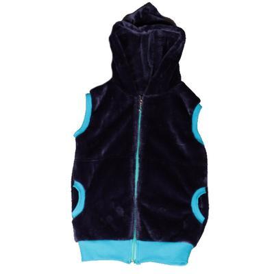 Hřejivá dětská vesta s kapucí Lionela tmavě modrá, 110