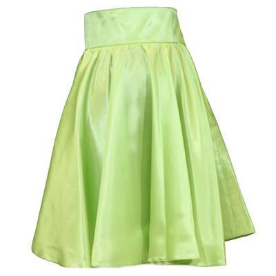 Zelená saténová sukně s pevným pasem Kimberly