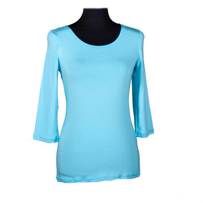 Světle modré tričko s midi rukávem Kristin, 40 - 1