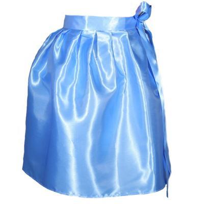 Modrá saténová zavinovací sukně Victorie - 1