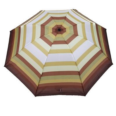 Skládací pruhovaný deštník Danken hnědý - 1