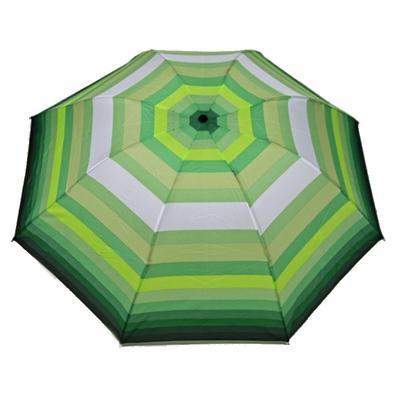 Skládací pruhovaný deštník Danken zelený - 1