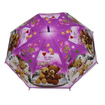Dětský vystřelovací deštník Bear fialový - 1
