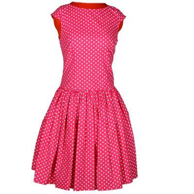 Růžové šaty Šarlota s puntíky, 38 - 1
