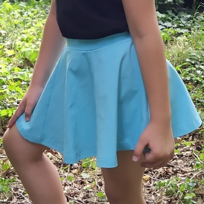 Dívčí modrá kolová sukně Barunka - 1