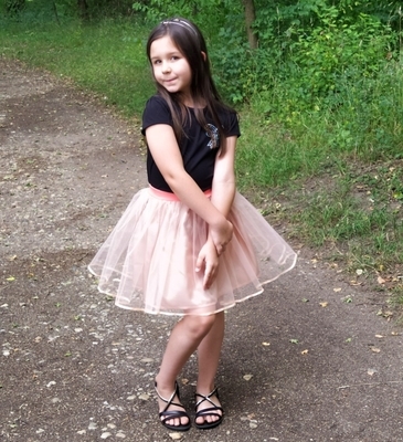 Dívčí meruňková tutu sukně Patricie - 1