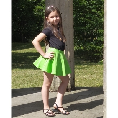 Dívčí zelená kolová sukně Tery, 104-122
