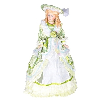 Porcelánová panenka Markétka 90 cm velká panenka v elegantních zámeckých šatech - 2
