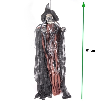 Strašidelný čaroděj na zavěšení 61 cm Voldemort hnědý - 2