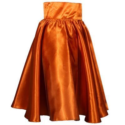 Měděná saténová sukně s pevným pasem Kimberly - 2