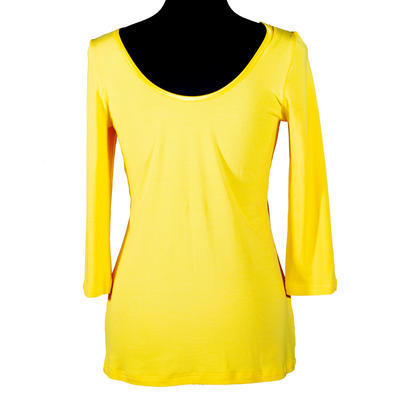 Žluté tričko s midi rukávem Mia - 2