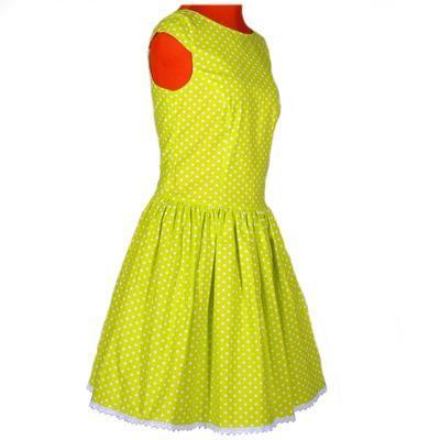 Zelené šaty Elisha s puntíky - 2