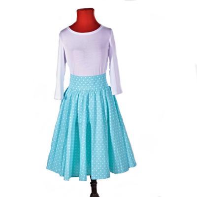 Dámska retro sukňa Blue modrý bodka - 2