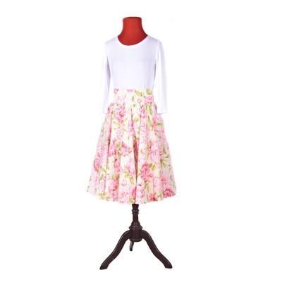 Kvetovaná retro dámska sukňa Pivonky - 2