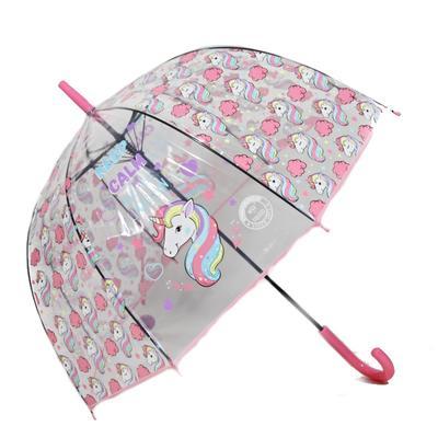Dětský vystřelovací deštník Unicorn světle růžový - 2