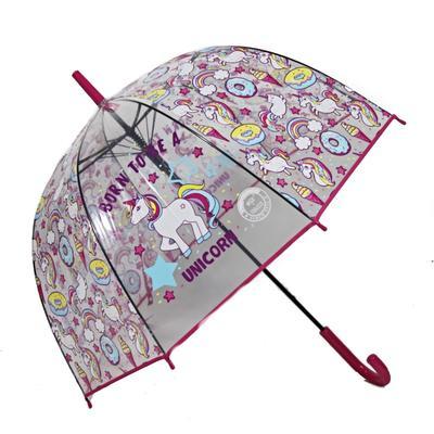 Dětský vystřelovací deštník Unicorn tmavě růžový - 2