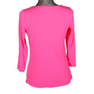 Růžové tričko s midi rukávem Miranda - 2