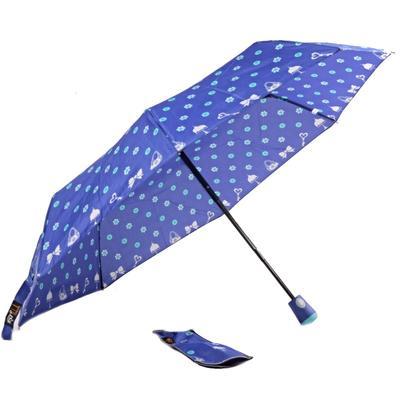 Skladací dáždnik Knoflík světlo modrý - 2