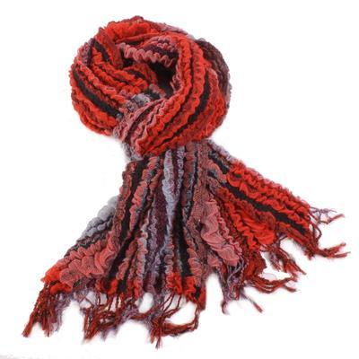 Zimní šátek Karolin červený - 2