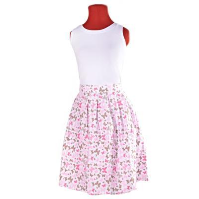 Růžová zavinovací sukně Jenny s motýly - 2