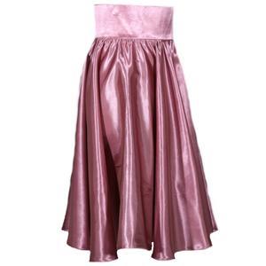 Světle růžová saténová sukně s pevným pasem Kimberly - 2/3