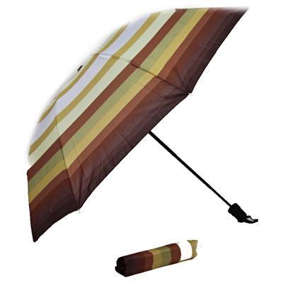 Skládací pruhovaný deštník Danken hnědý - 2