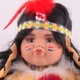 Porcelánová panenka Cree indián s bubnem 30 cm - 2/2