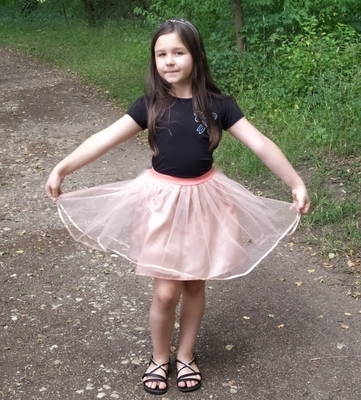 Dívčí meruňková tutu sukně Patricie - 2