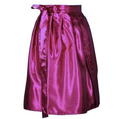 Tmavě růžová saténová zavinovací sukně Victorie - 3