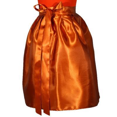 Měděná saténová zavinovací sukně Victorie - 3