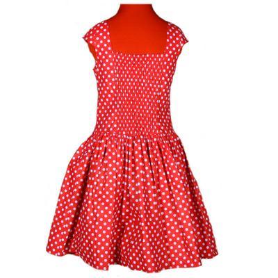 Červené šaty Margita s puntíky - 3