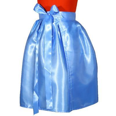 Modrá saténová zavinovací sukně Victorie - 3