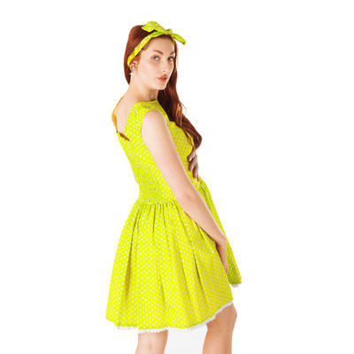 Zelené šaty Elisha s puntíky - 4