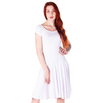 Bílé jednobarevné šaty Zaira - 4