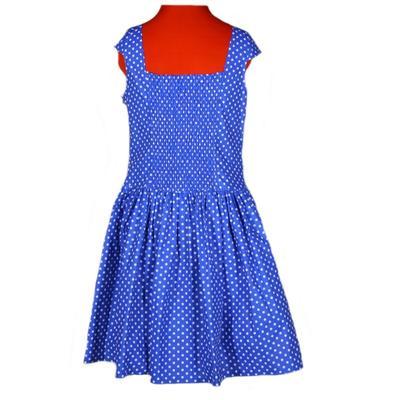 Modré šaty Teofila s puntíky - 4