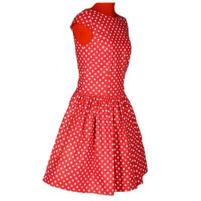 Červené šaty Margita s puntíky - 4