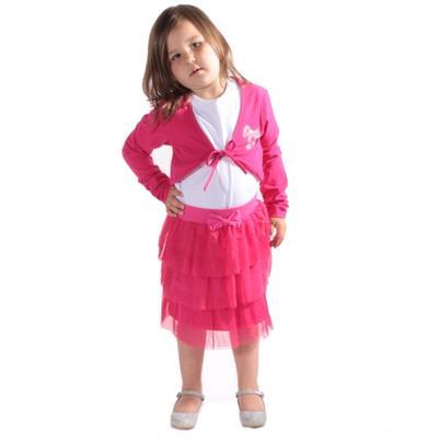 Dívčí tylová sukně Tamara s volány růžová, 134 - 4