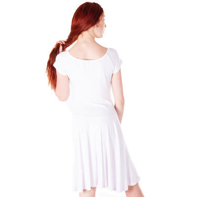 Bílé jednobarevné šaty Zaira - 5